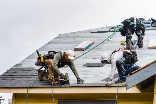 Professional Roofing technician working in Epworth, IA